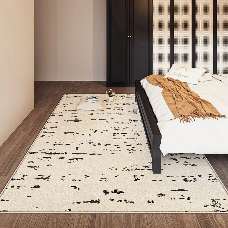 

Modern Simple Large Carpet Living Room Light Color Thick Bedroom Non-slip Carpet Cream Style Soft Fluffy Cloakroom Floor Mat