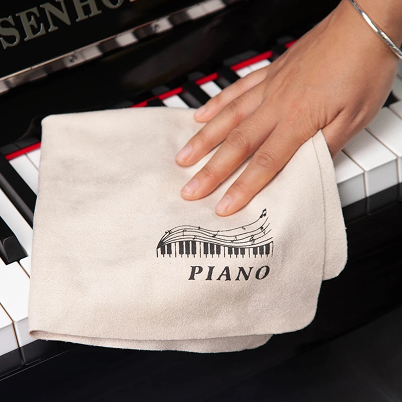Pano de camurça especial para limpeza de piano, pano de limpeza, pano de limpeza grande para remoção e manutenção de manchas de instrumentos