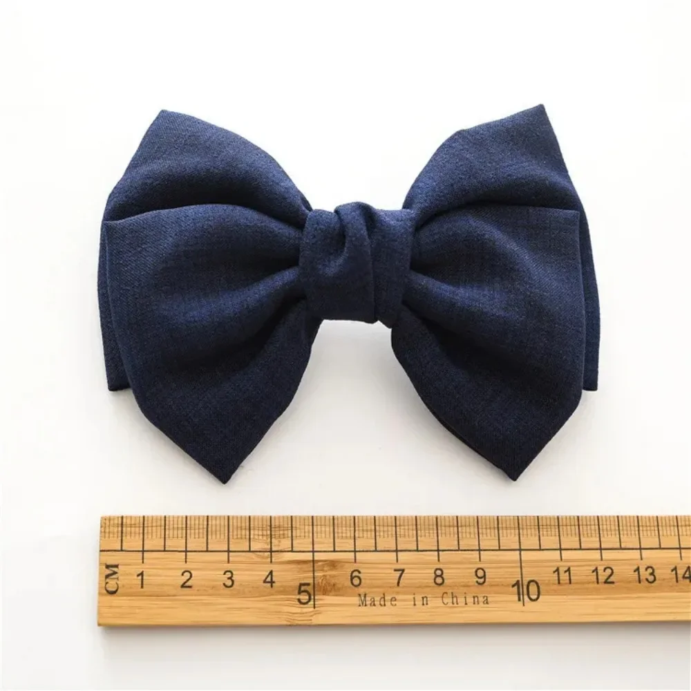 Linen Barrette Hair Clip Oversized Bow Knot Hairgrips Ponytail Women Elegant Headwear Hairpins Girl Hair Acessories for Women