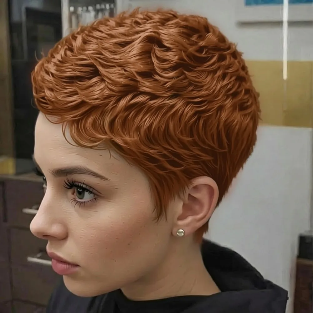 

Короткий прямой парик с многослойной стрижкой в стиле пикси, натуральный черный/99j/30 цвет, 4 дюйма, 150% плотность, парик из натуральных волос Remy, машинная работа, парик из человеческих волос.