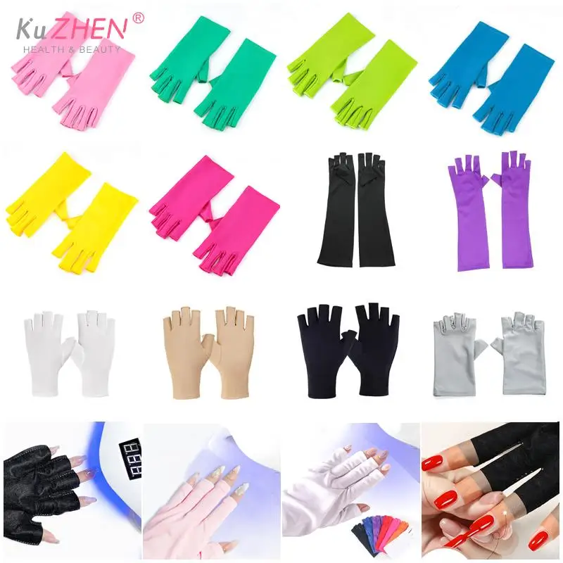 UV Protection Nail Art Glove Anti UV Radiation Protection Glove Protecter for Nail Art Gel UV LED Lamp Nail Dryer Manicure Salon