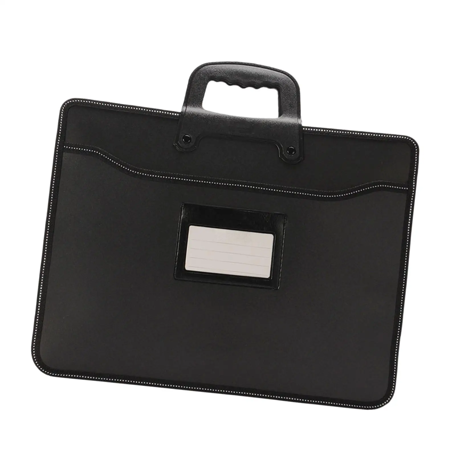 

Business Briefcase Portable Work Large Capacity Water Resistant with Zipper Top Handle Document Bag File Carrying Case Organizer