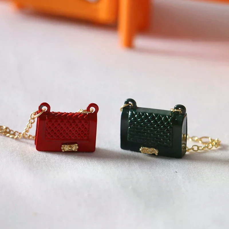 Miniature Doll House Mini Metal Bag Accessories Fashion Decoration Model For Kids Creative Play