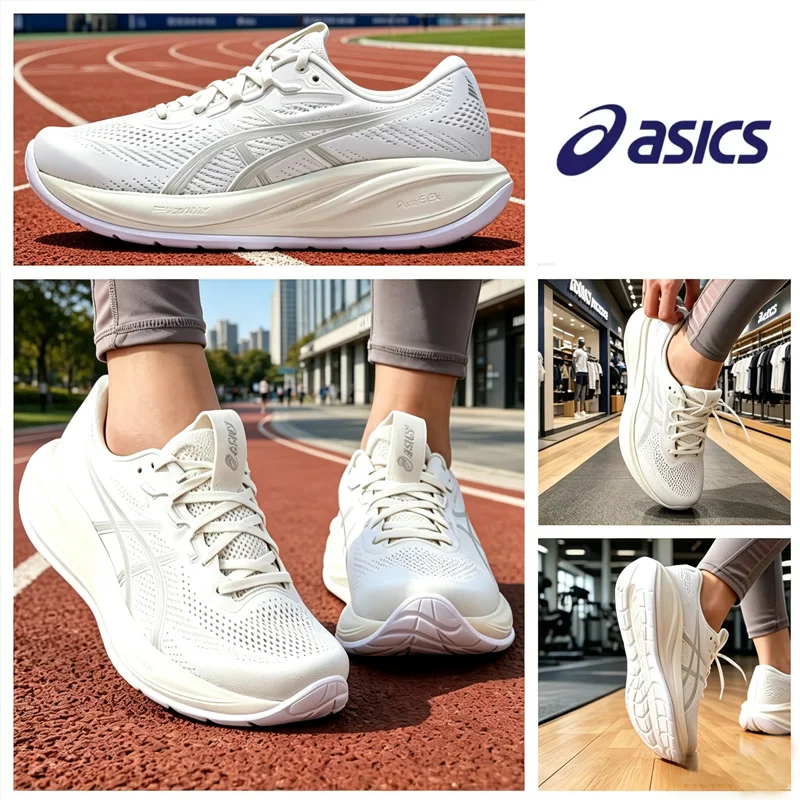 

Asics Women Mid-Top Running Shoes, Breathable Shockproof Lightweight Non-slip Comfort Outdoor Sports Sneakers 1012B916-100