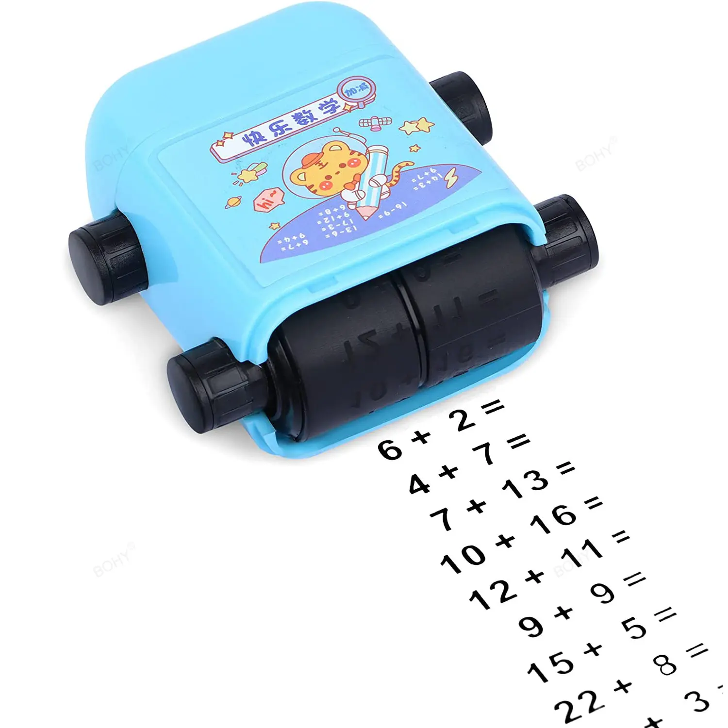 Math Roller Stamp para Ensino, 2 em 1, 2 em 1, Multiplicação e Divisão, Dual Head, Smart Math Practice Stamps for Kids