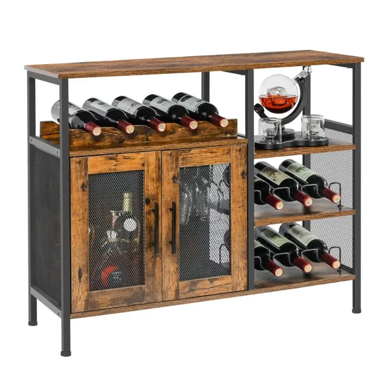 Gabinete para barra de vino, gabinete para barra de café con soporte de vidrio, aparador pequeño y gabinete para buffet, personalización de Amazon