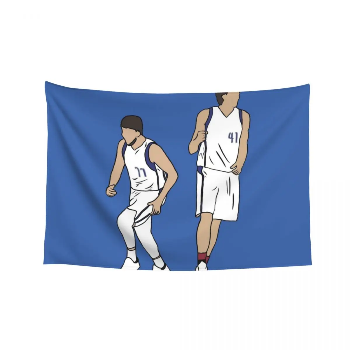 

Luka Doncic And Dirk Nowitzki Tapestry Aesthetic Room Decors Art Mural Outdoor Decoration Luxury Living Room Decoration Tapestry
