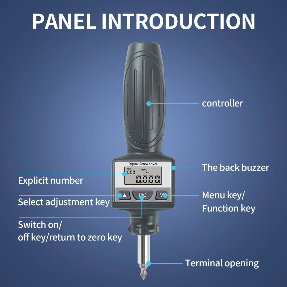 Digitale Preset Display Koppel Driver Met 10 Stuks Vervangbare Schroevendraaier Bits Auto Fiets Motorfiets Reparatie Tools