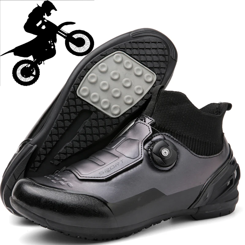 

New high top motorcycle shoes for men and women, Outdoor sports and leisure motorcycle shoes for couples, And cycling shoes with