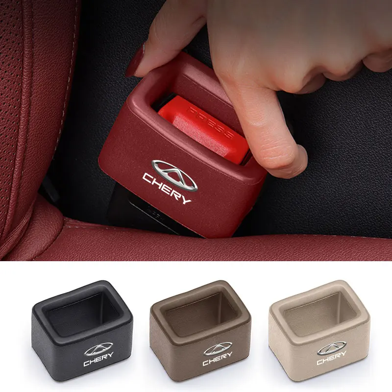 Car Seat Belt Buckle Protector Safety Belt Anchor Socket Cover Anti Scratch Auto Interior Accessories For Chery Tiggo 7 8 Pro Pl