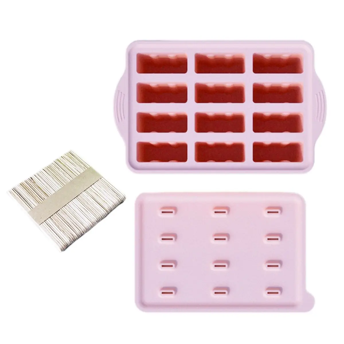 

DIY with 50Pcs Sticks Kitchen Homemade Easy to Release Reusable Ice Pop Maker Ice Making Tool Popsicle Mold Ice Cream Mould