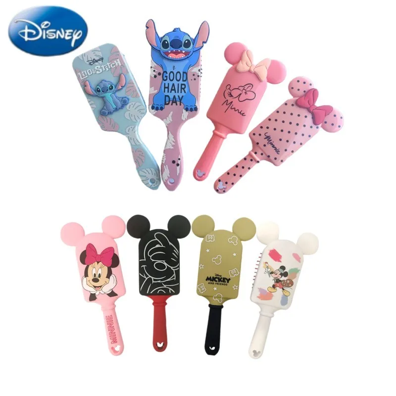 Disney tureMouse-Peignes de massage à coussin d\'air pour enfants, figurines d\'anime de dessin animé, brosse à cheveux, outil de coiffure, cadeau