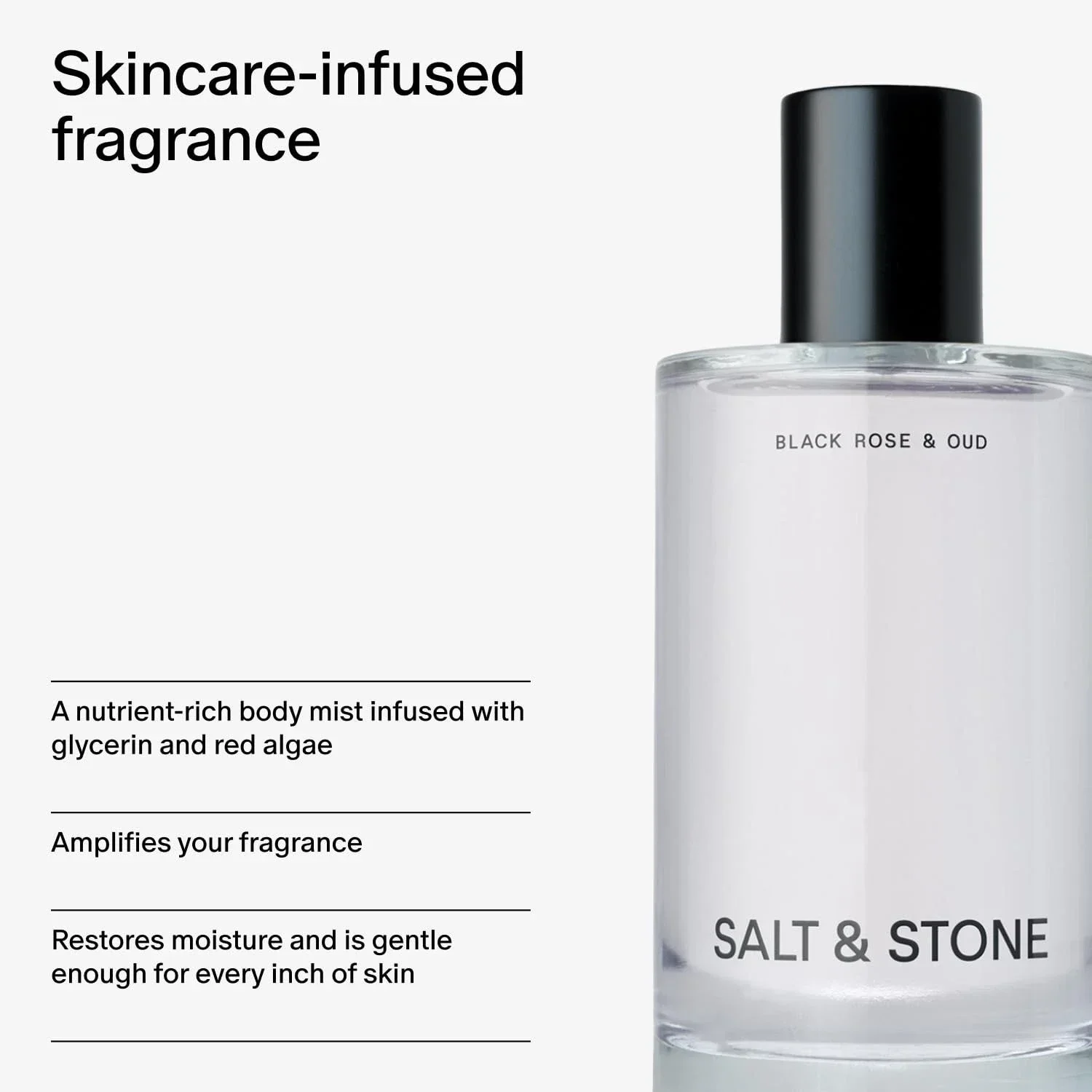 SALT & STONE Black Rose & Oud Eau de Parfum for Men & Women, 3.4 fl oz (100ml) Long Lasting Luxury Unisex Fragrance, Deep Floral Woody Perfume Spray - view 4