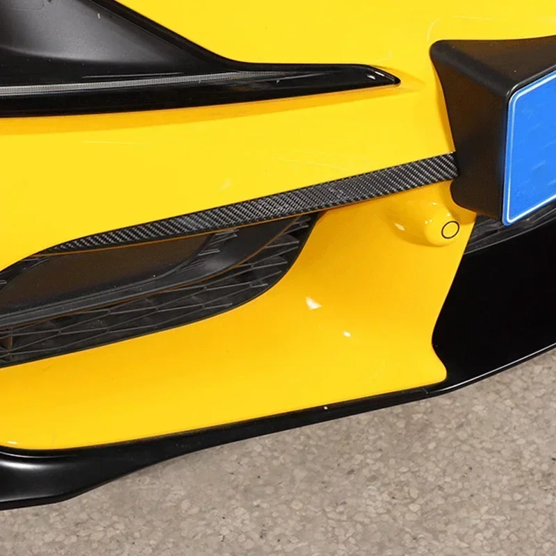 

For Toyota GR Supra A90 A91 Real Carbon Fiber Styling Front Fog Light Eyebrow Decorative Strip Sticker Auto Parts 2019-2022
