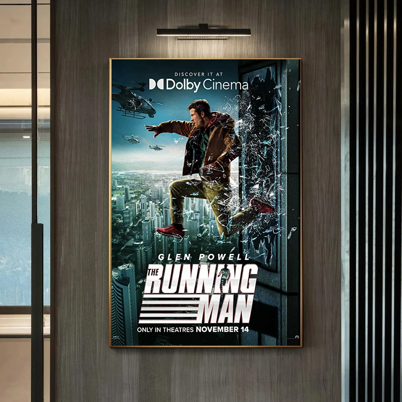 2025 Latest Movies The Running Man Posters Action Thriller Film Prints Canvas Painting Wall Art Pictures Home Room Decoration