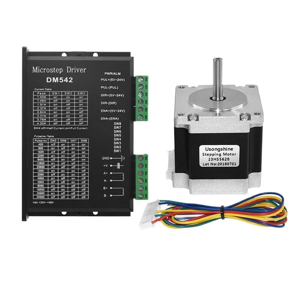 

For Nema 23HS5628 Stepper Motor 57 motor 2.8A with DM542/TB6600 Microstep Driver Stepper Motor Controller for CNC Laser Machine