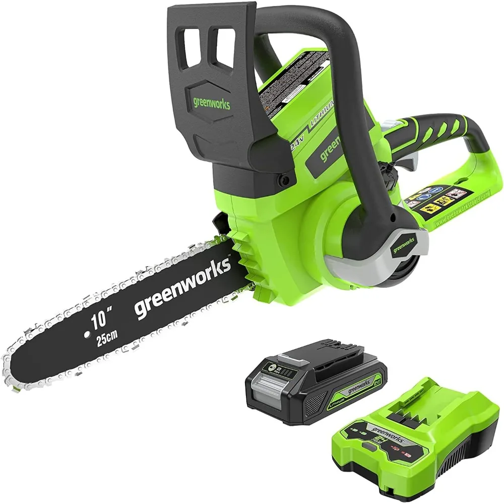 

24V 10" Cordless Chainsaw, 2.0Ah Battery and Charger Included