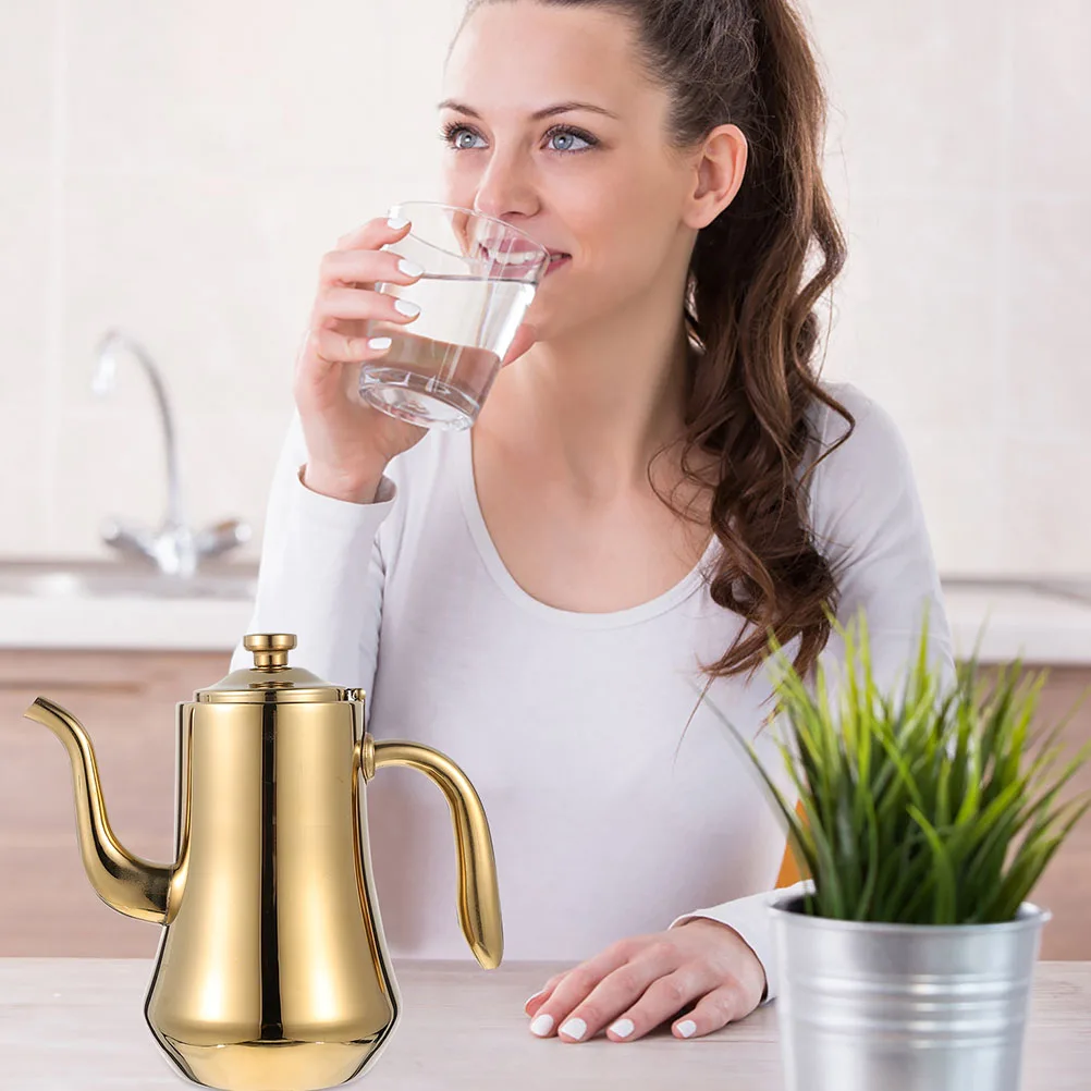 

Boil Teapot Compact Kettle Coffee Machine Kitchen Kettles with Whistle Stainless Steel Infuser Water Easy to Clean