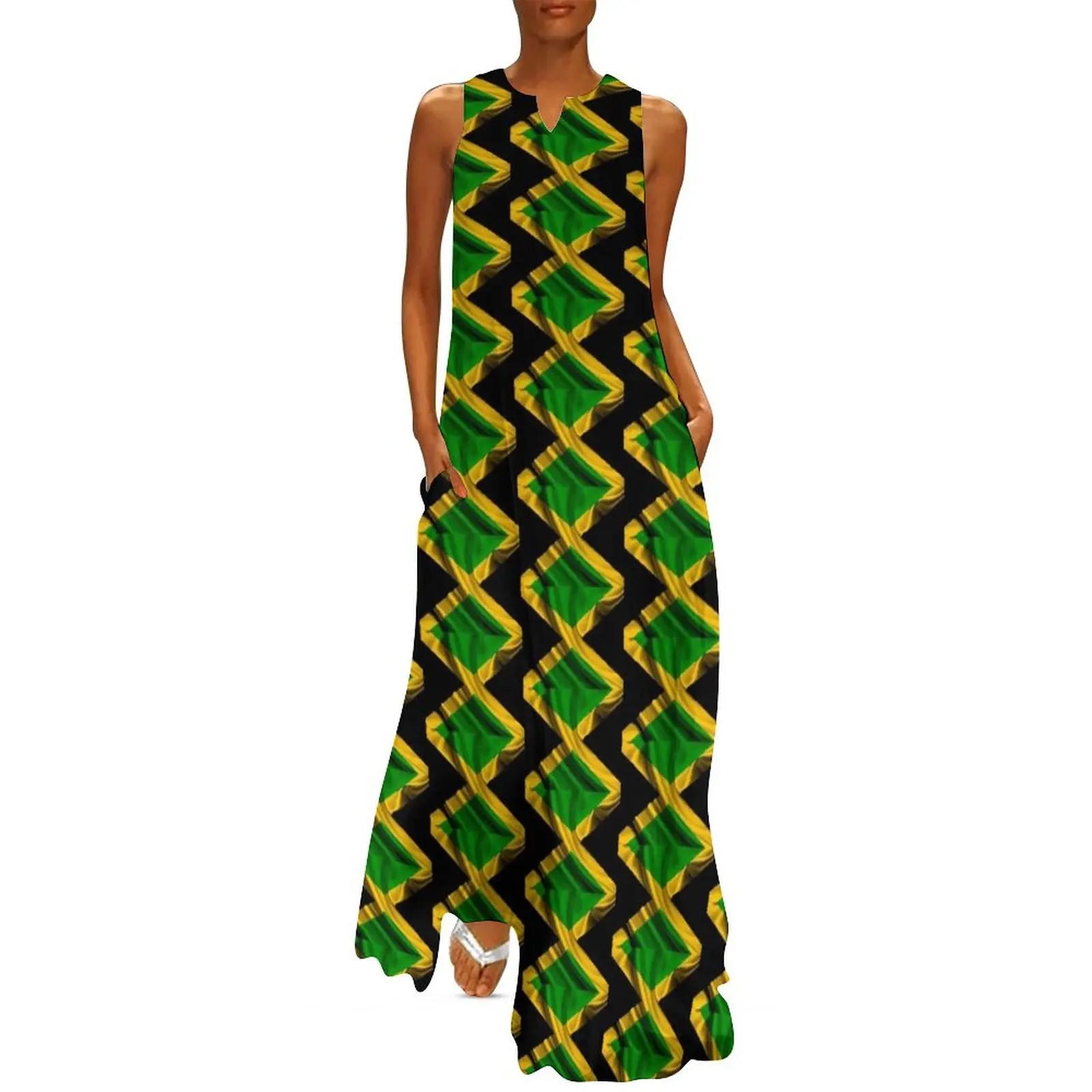 

Jamaican Flag Long Dress Women"s skirt luxury evening dresses 2024 Long veiled dresses Evening dresses