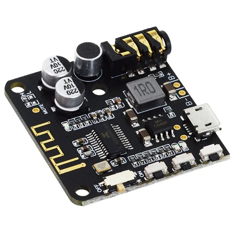 MP3 Audio Decoder Board com Mic, Lossless Car Speaker, Módulo de Áudio, Amplificador, DIY, Receiver, Case, BT5.0 PRO