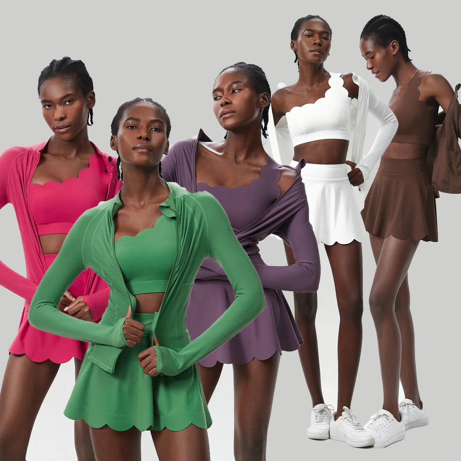 

Женская одежда Maxdutti, комплект спортивной одежды для тенниса, женский быстросохнущий спортивный костюм больших размеров для бега, фитнеса, йоги, комплект из трех предметов