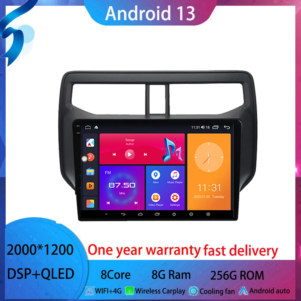 

android 13 For Toyota Rush 2017-2020Car Radio Multimedia Video Player Android tablet QLED Screen 4G BT5.0 WIFI GPS Carplay