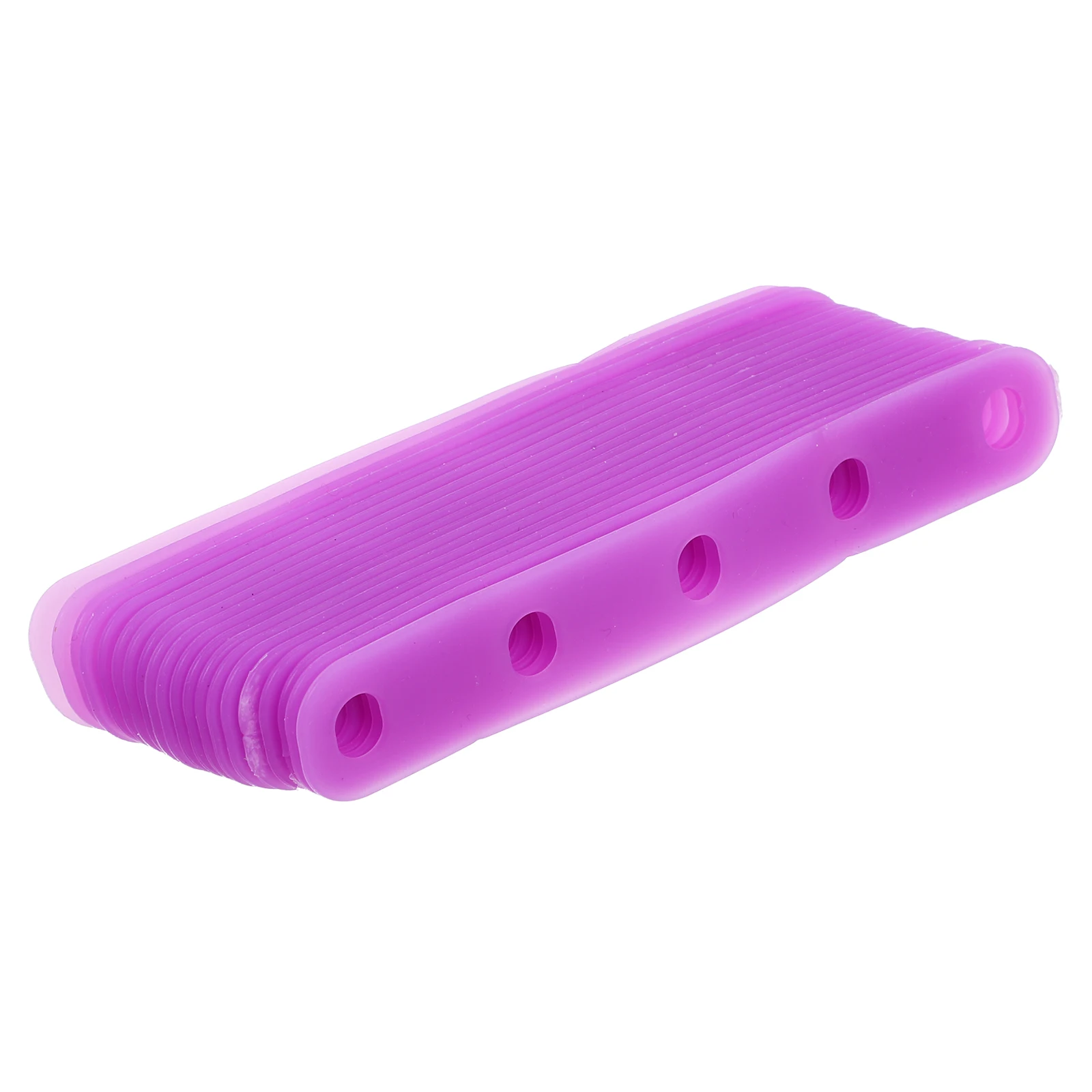 

20 Pcs Warm-changing Silicone Bands for Perm Rods Purple 20 Strips Heat Resistant No Trace Hair Curling Tools Perm Headband