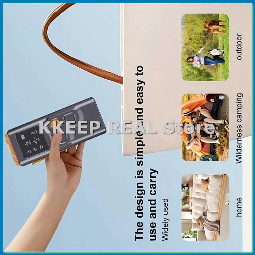 USB Rechargeable Dog Repeller with Dual Ultrasonic Emitter and High-Frequency LED Flashlight, Anti-Barking Device-A10G
