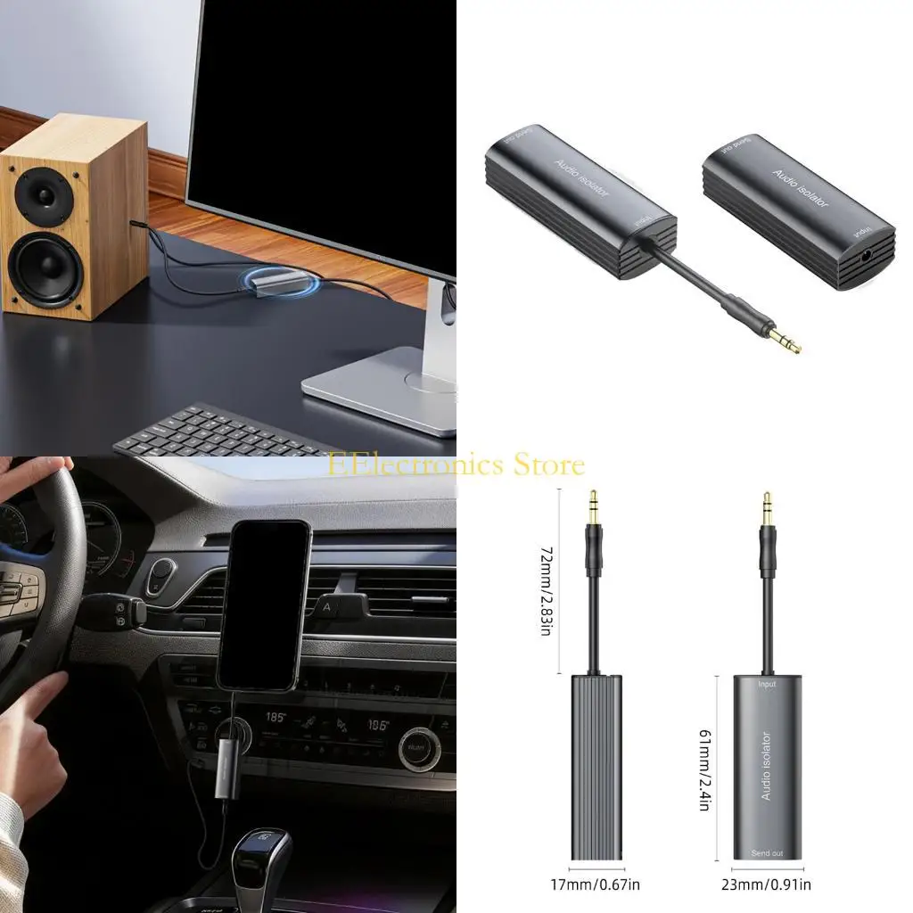 B03C Double Transforming Sound Isolators Removes Static From 3.5Mm Sound Connection