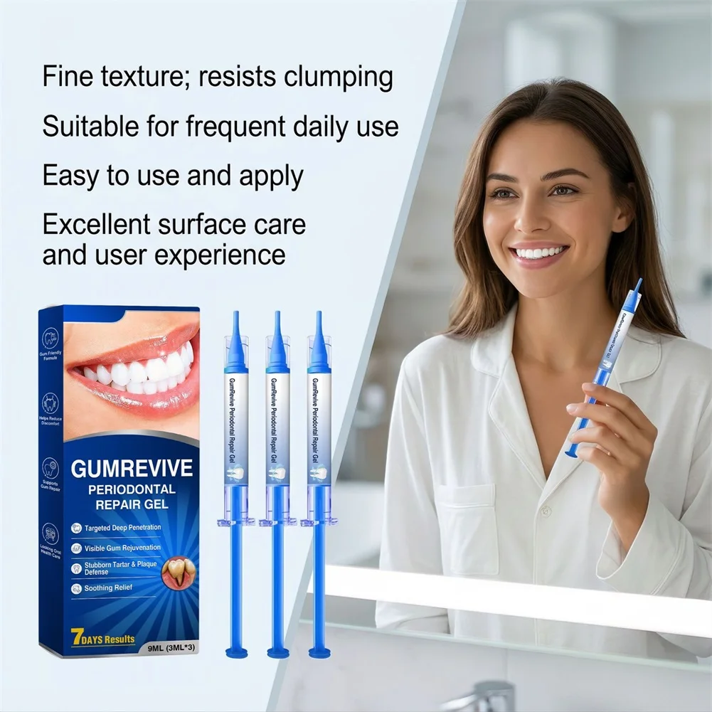 3pc Damaged Gum Repair Care Gel Gum Pain Sensitivity Relief,Deep Cleaning Teeth Stain Tartar Remover,Anti-Cavity Daily Oral Care