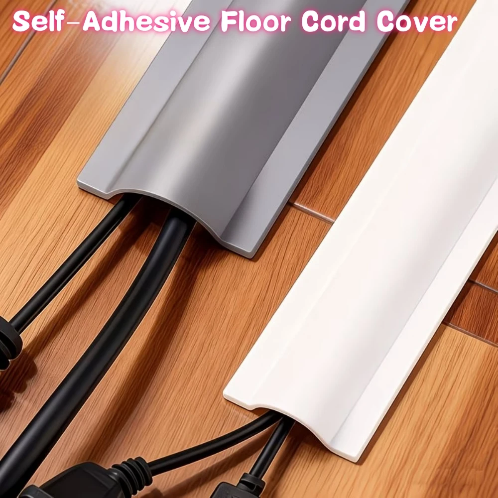 1 Rolle 3 Meter/118,11 Zoll Hochwertige Weiche Kabelabdeckung Langlebige Flexible Drahtabdeckung PVC-Kabelmanagement Bodenkabelabdeckung für Innenbereich