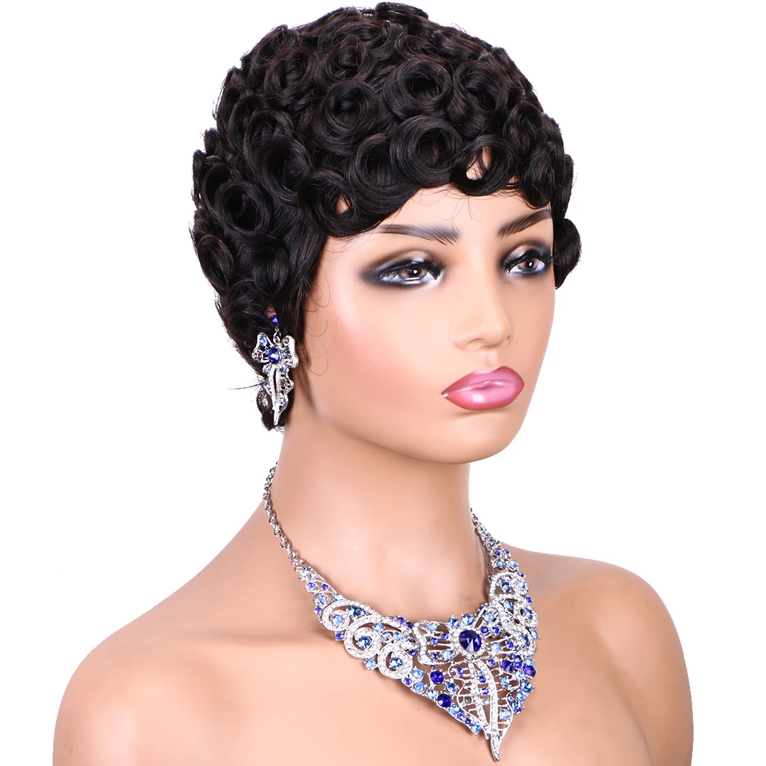 Pixie Cut Short Bob Wig Pre Plucked Curly Lace Front Wig 13X4 HD Transparent Lace Frontal Human Hair Wigs 180% For Women