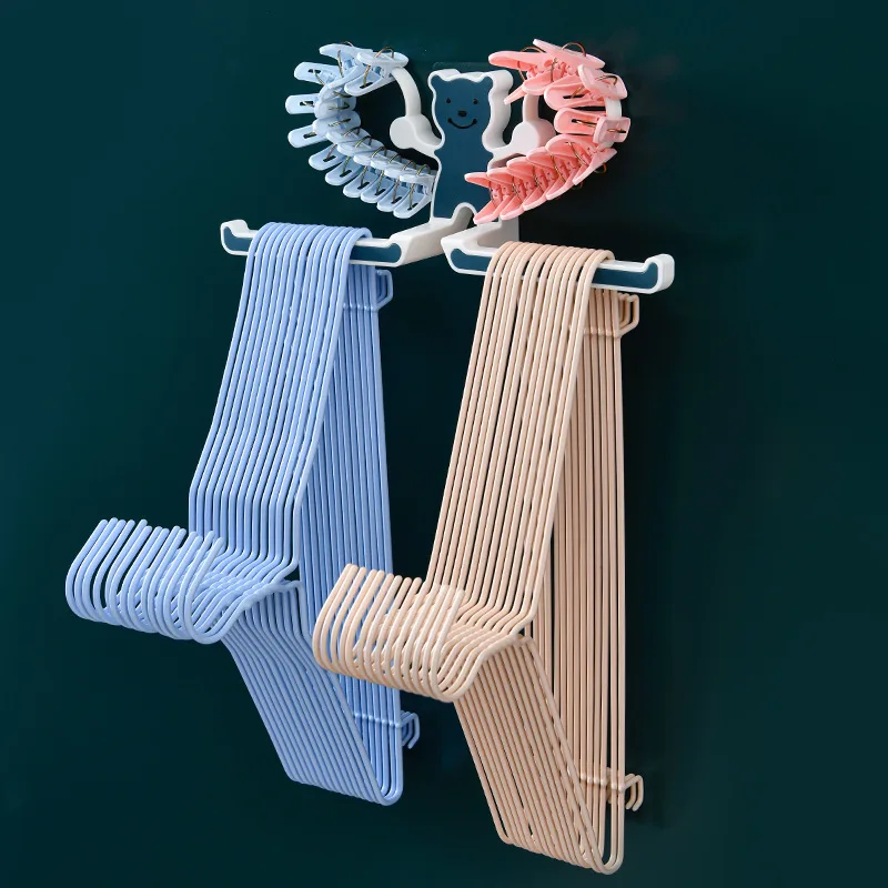 Clothes Hanger Storage Rack Multifunctional Balcony Sorting Rackfolding Clothes Hanger Storage Hook Clothes Hanger Coat Racks