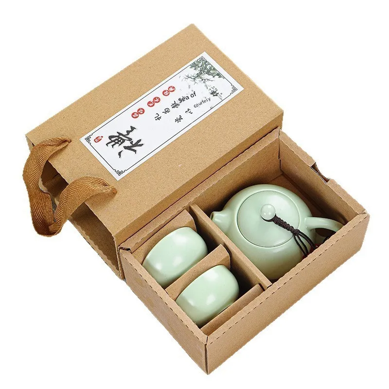 Dingyao Xishi Teapot Set with Four Cups - Tea Set for Business Events, Mid-Autumn Festival, National Day, and Store Anniversary