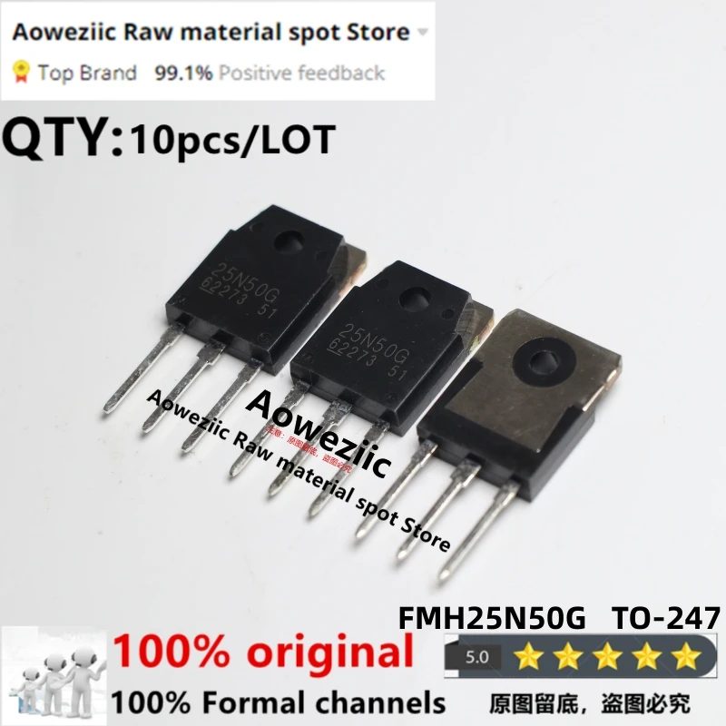 

Aoweziic 2021+ 100% New Imported Original FMH25N50G 25N50G TO-247 MOS FET 500V 25A