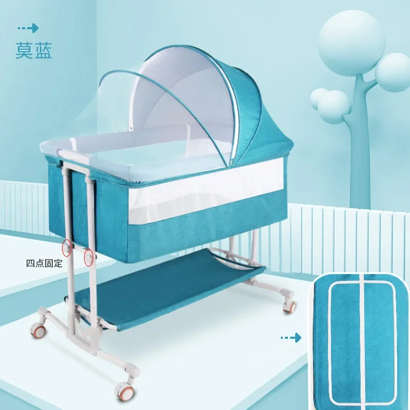 

Cribs Can Be Spliced Queen Beds Baby Bed Beds Cradle Cribs Portable Folding Multi-function Cribs