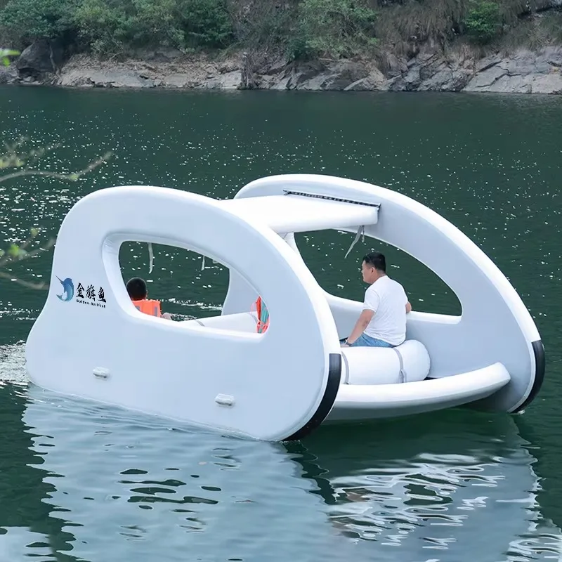 YTYIN 2024 New Arrival Sustainable Multihull Inflatable 2Story Inflatable Electric House Catamaran Boat For Water Recreation