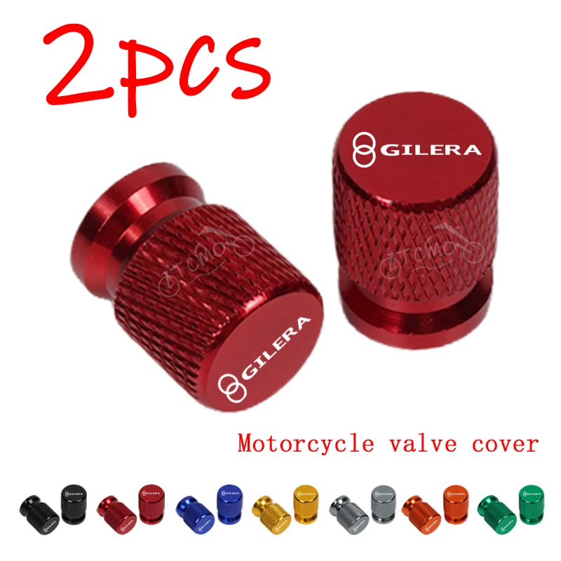 

For Gilera GP800 Fuoco Nexus 500 Runner 50 125 200 Accessories 2pcs Motorcycle CNC Aluminum Tire Valve Air Port Stem Cover Caps