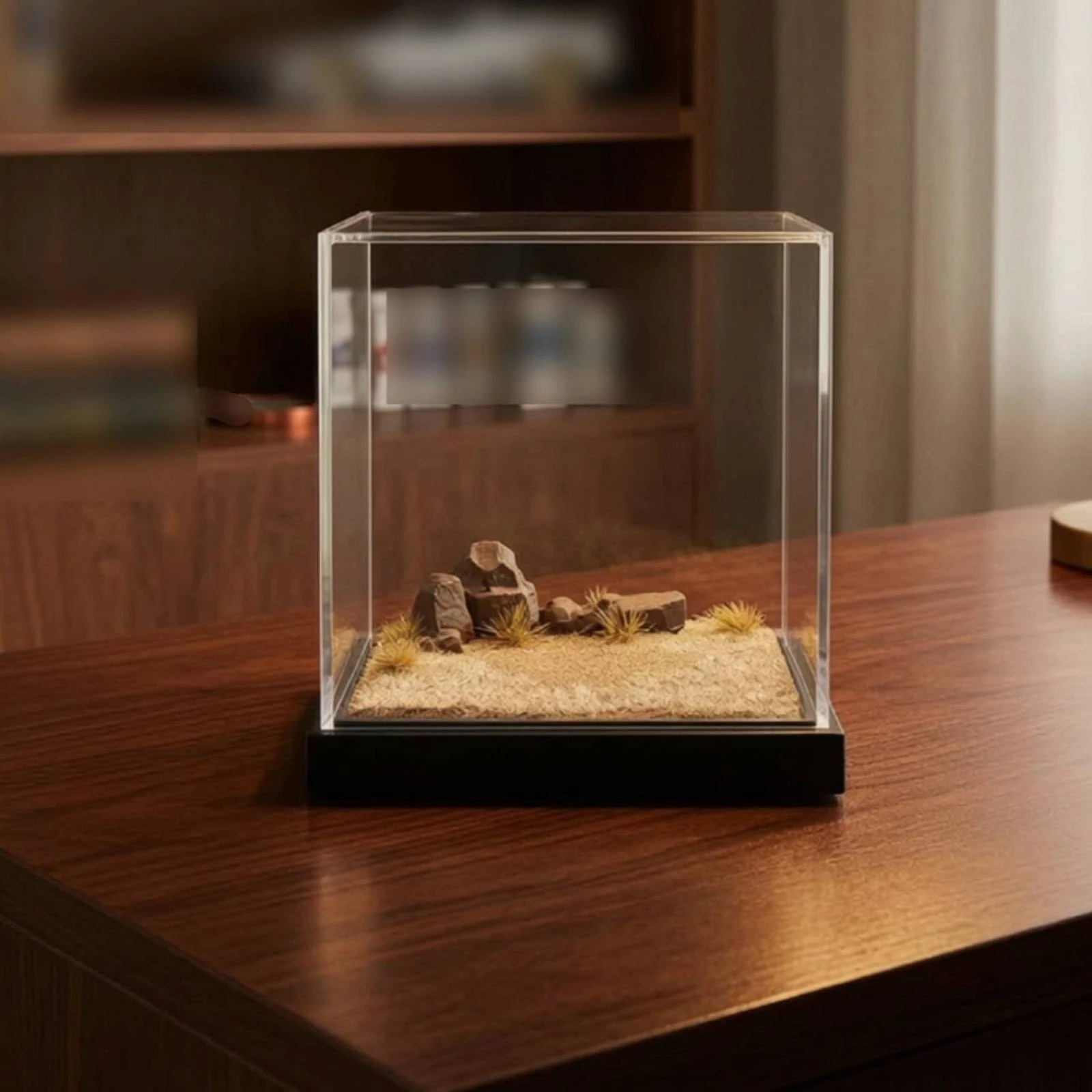 Display Case Acrylic - Miniaturowa platforma sceniczna, przezroczysta gablota z