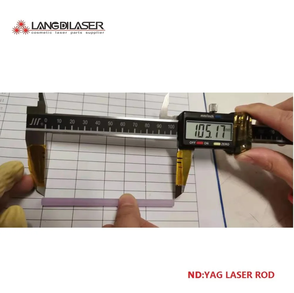 Nd:YAG LASER ROD / SIZE : D6*105mm / AR@1064nm Coated On Both Ender Surface