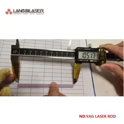 Nd:YAG LASER ROD / SIZE : D6*105mm / AR@1064nm Coated On Both Ender Surface