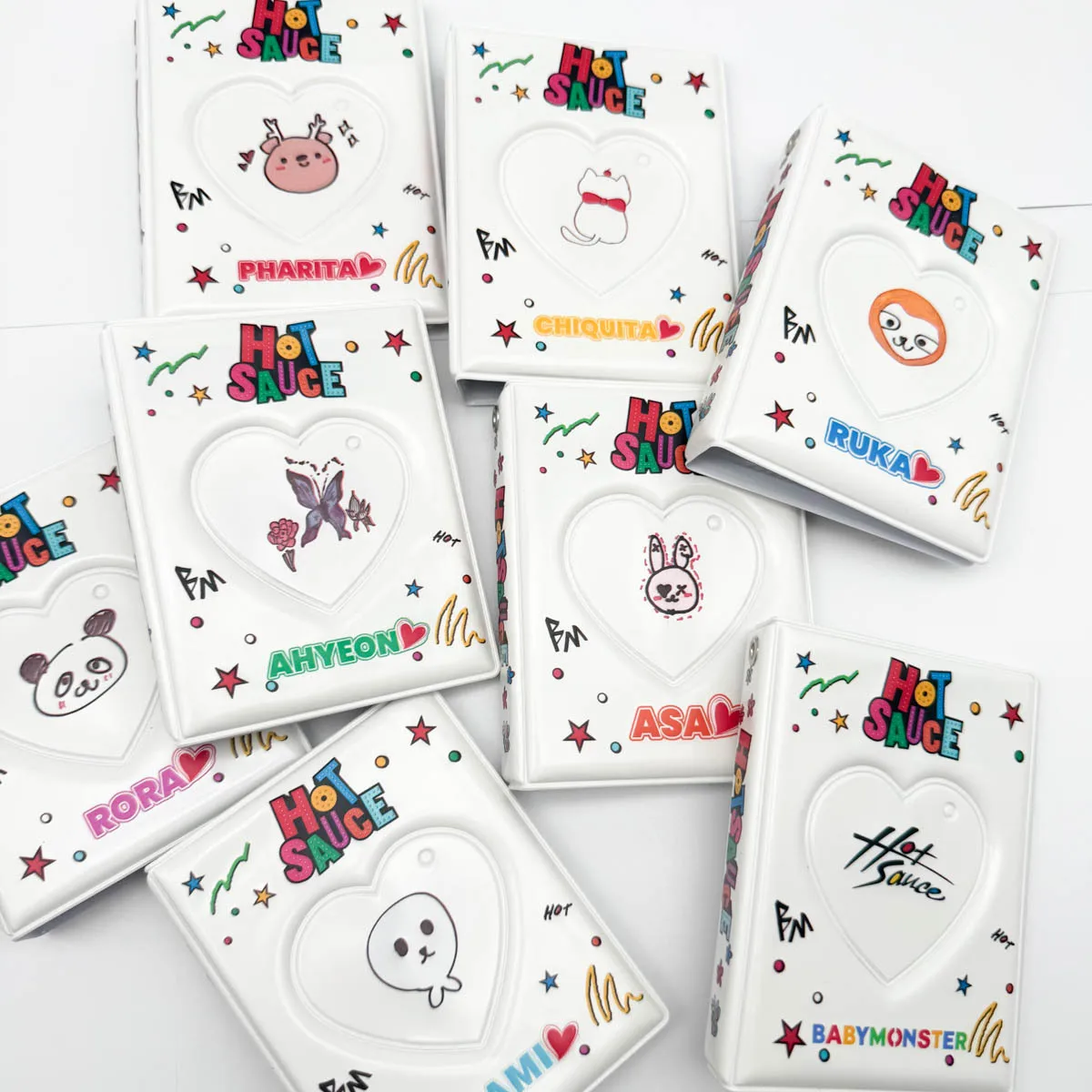 Kpop grupo de chicas coreanas BabyMonster álbum de fotos de salsa picante RAM AHYEON RORA imagen de dibujos animados Lomo tarjeta clasificación RUKA Fans regalo