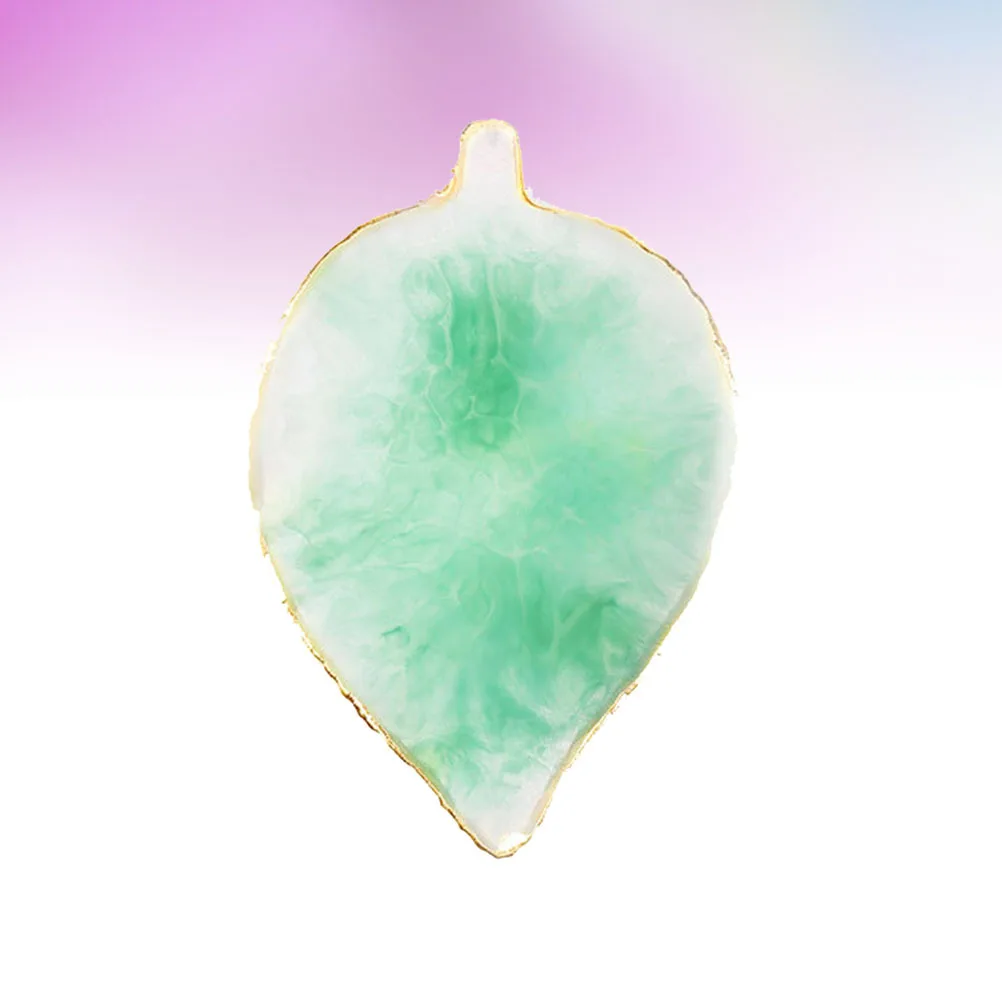 1 قطعة الذهب حافة الراتنج مسمار الفن لوحة الضوء الأخضر ورقة شكل السلس اللون خلط مانيكير أداة لعرض الأساس أصباغ #4