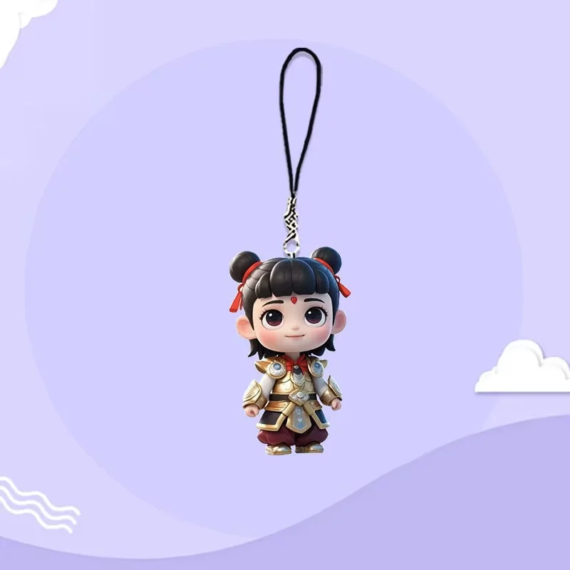 1 pièce/3 pièces Nezha 2 accessoires de Cosplay le démon enfants périphérique Nezha Ao Bing porte-clés Kawaii pendentif enfants cadeaux d'anniversaire