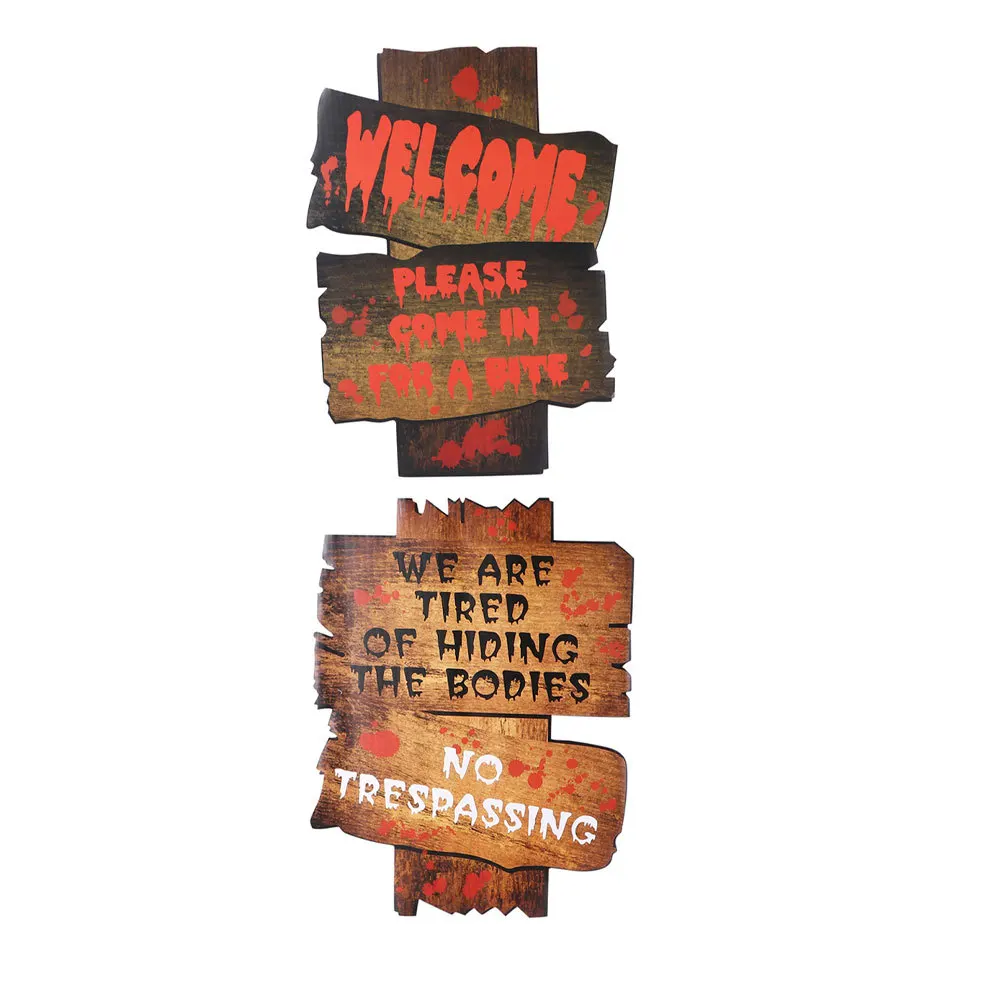 

2Pcs Halloween Yard Signs Increase Atmosphere Sturdy Material Easy Installation Party Decor Halloween Yard Decorations