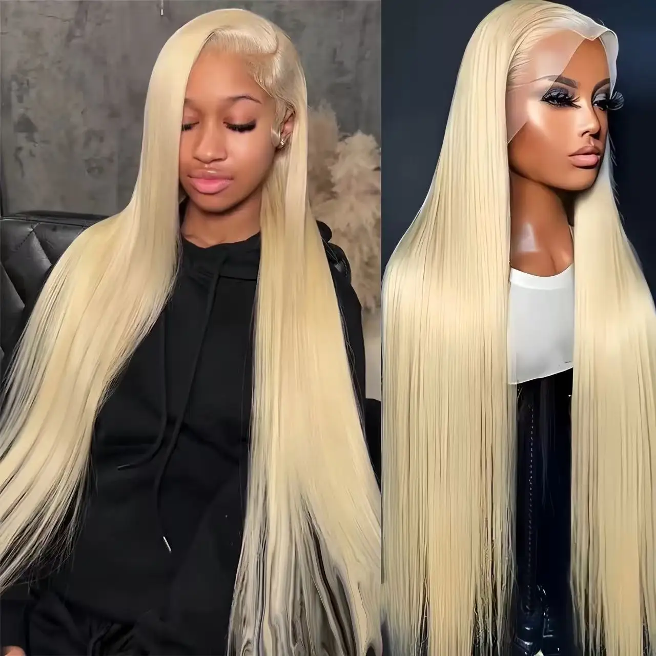 

613 Blonde 30 40 Inch Straight 100% human hair Wig 13x6 Hd Lace Frontal Wig 210 Density Brazilian 13x4 Lace Front Wig For Women