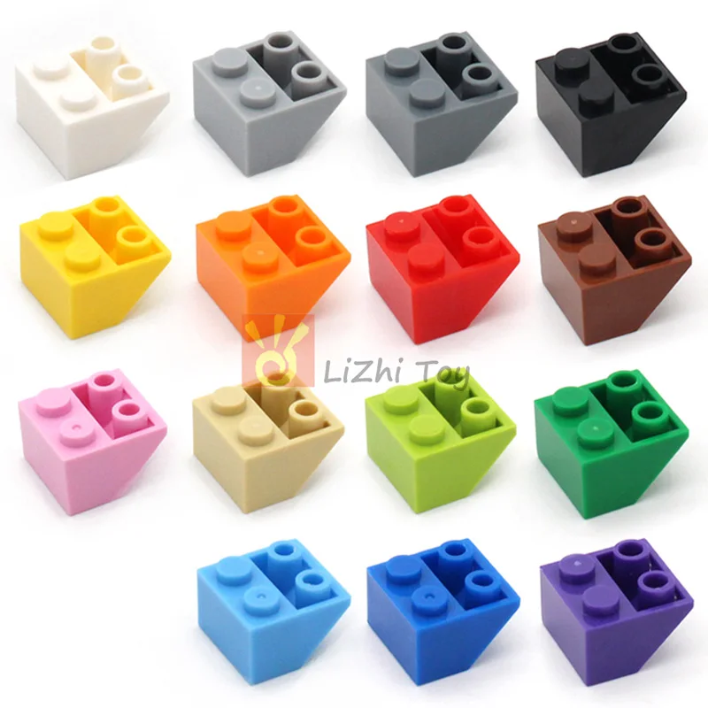 50pcs MOC Brick Slope Inverted 45 2x2 3660 DIY Enlighten Building Block Compatible with Assembles Particles Construction Toys