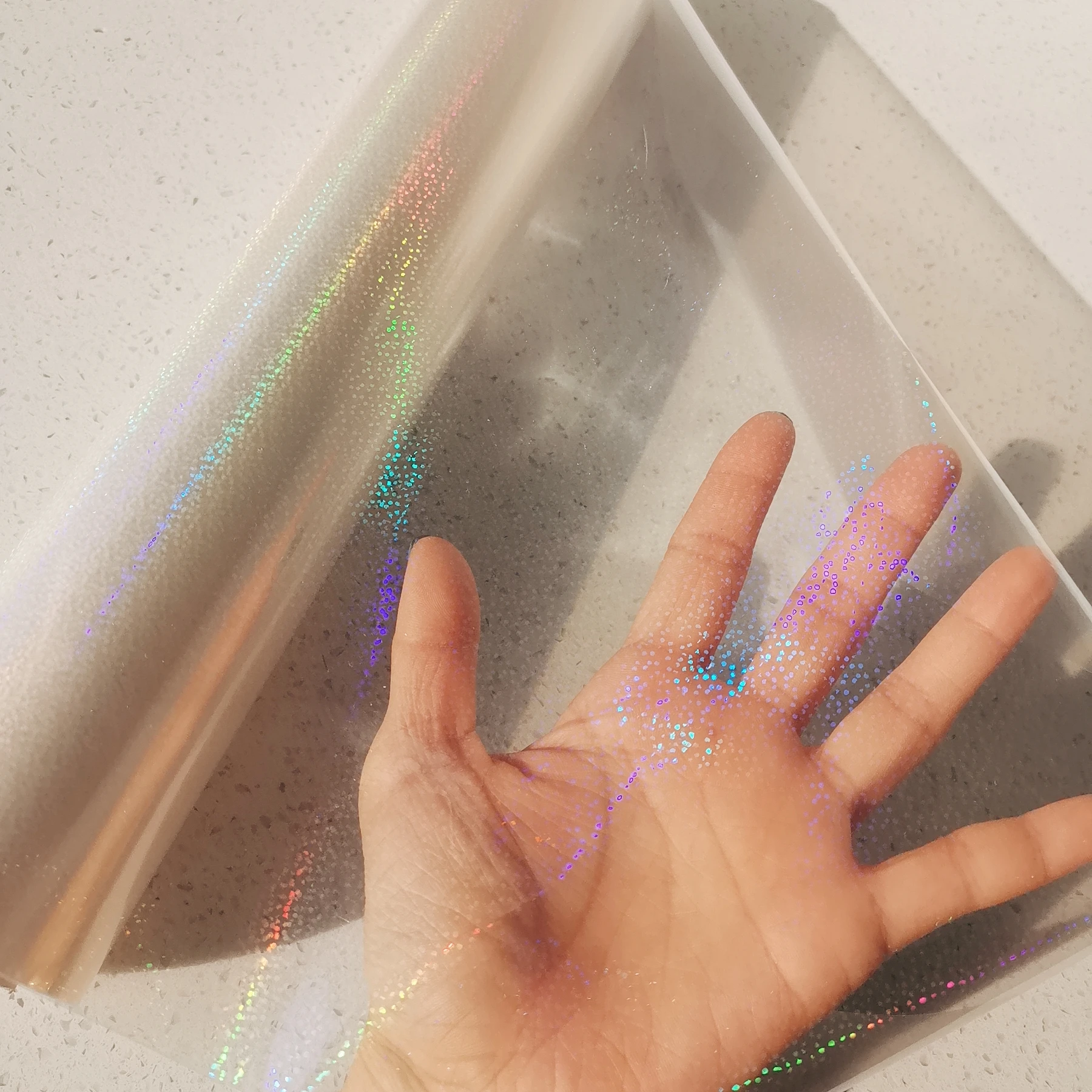 

A3 Size Holographic Plain Transparent Hot Stamping Foil On Paper or Plastic 32cm X 120m/Lot DIY Package Box