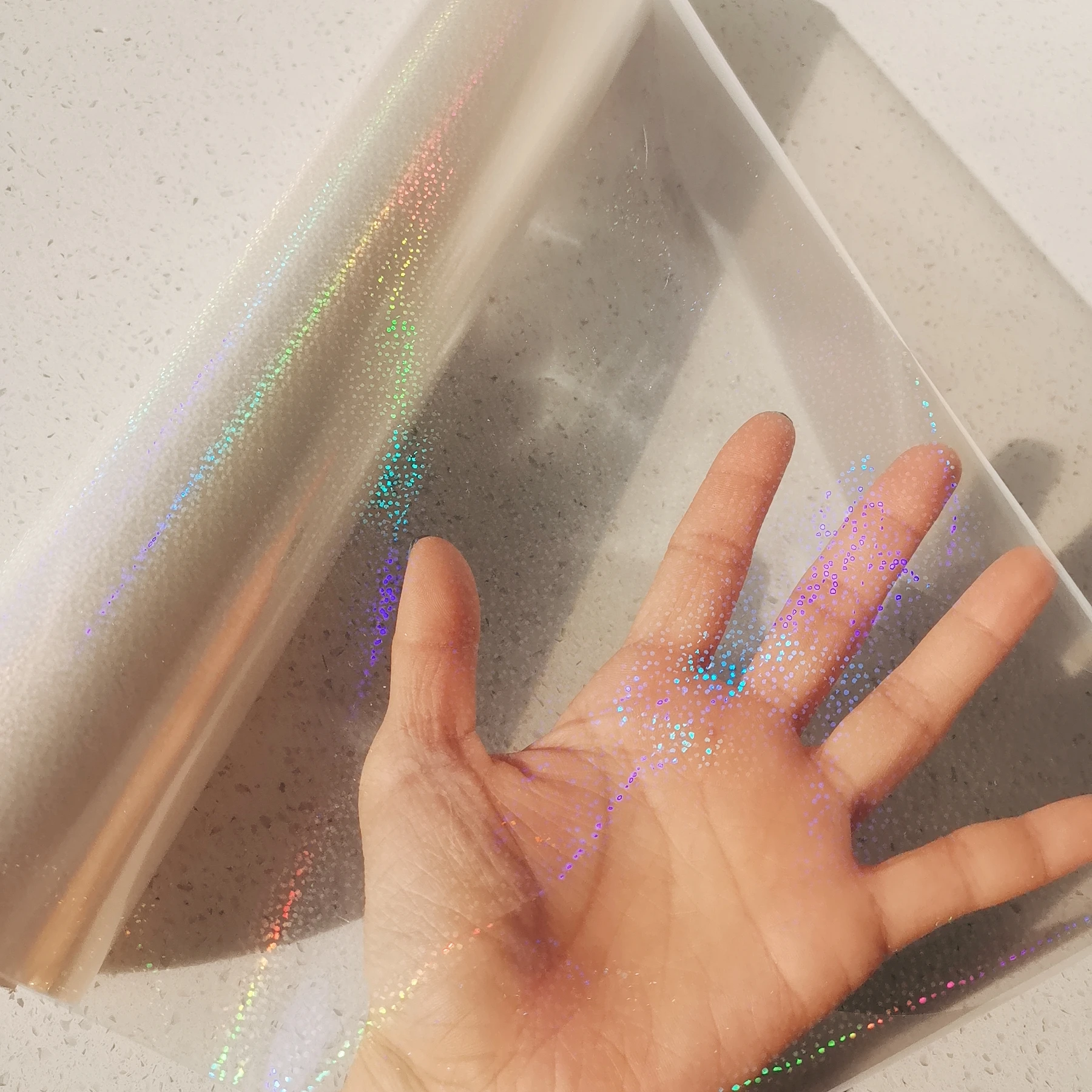 A3 Size Holographic Plain Transparent Hot Stamping Foil On Paper or Plastic 32cm X 120m/Lot DIY Package Box