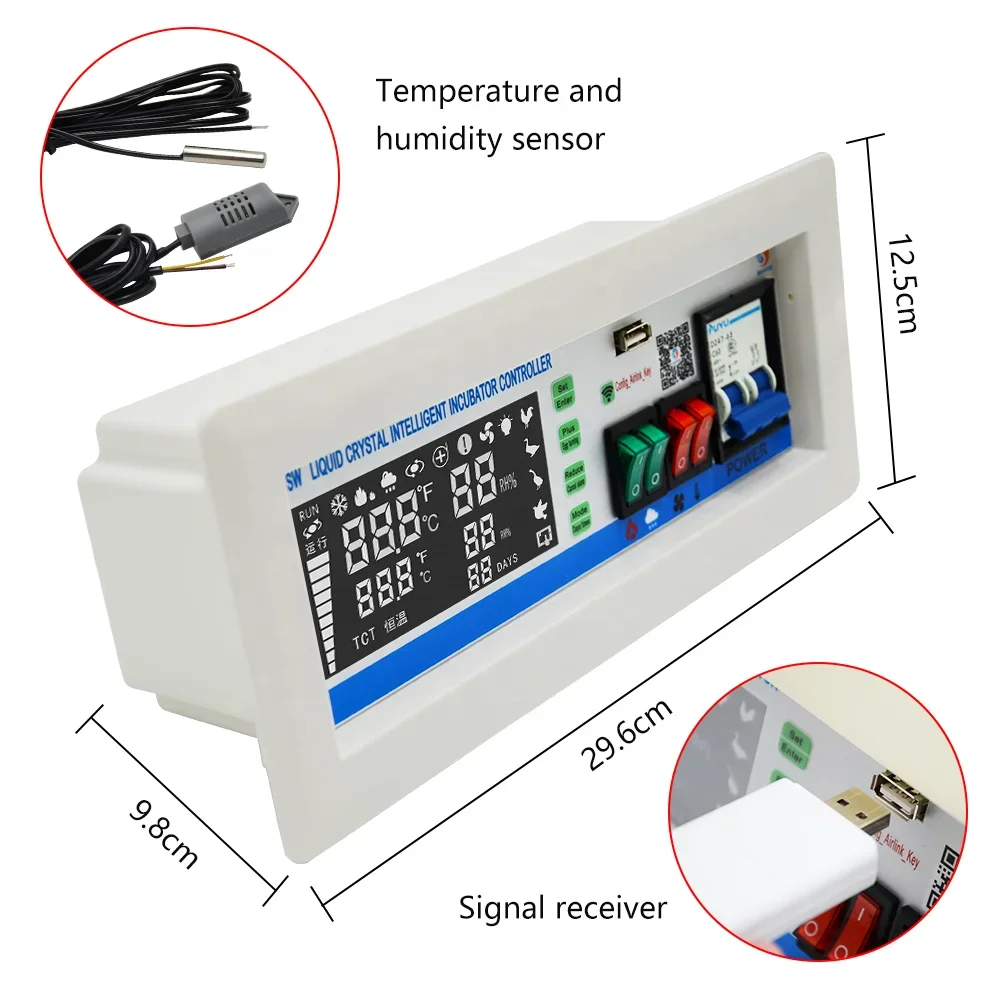 XM-18SW Egg incubadora controlador, ovo termostato, higrostato, controle do sistema, temperatura e umidade controlador